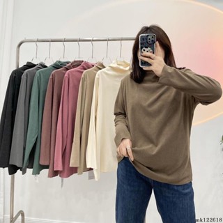 ⚡中大碼女裝⚡加大尺碼上衣長袖打底衫寬鬆顯瘦 150公斤內可穿胖mm200斤中高領打底衫秋冬季大尺碼女裝300斤