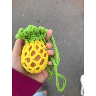 DIY手作包包 DIY毛線鉤針包包 DIY材料包 自製鳳梨蛋袋新手初學解悶手工編織diy材料包 送閨蜜禮物