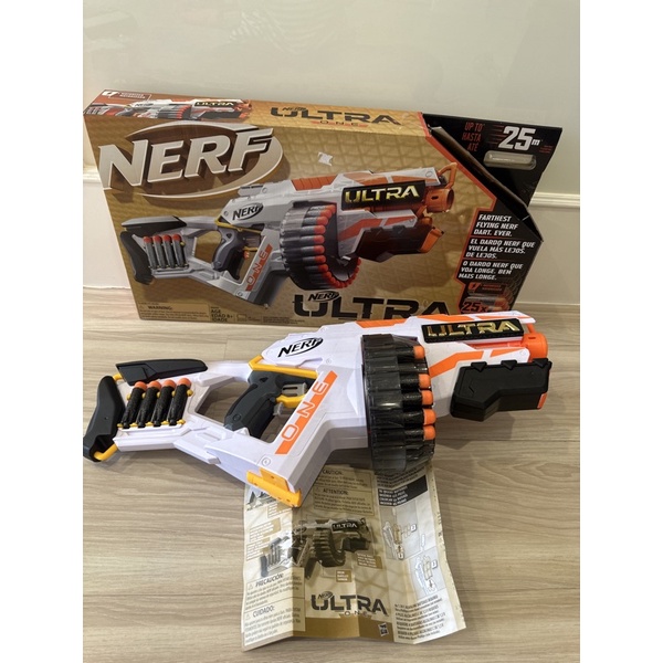 9成新 nerf 極限1號  NERF ULTRA ONE 極限系列一號 電動槍 左輪 實心保麗龍彈 軟彈槍 灰板機