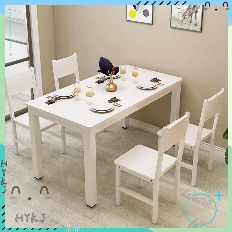 📃附發票 餐桌椅組合家用吃飯桌子小戶型長方形快餐桌椅飯店小吃店餐桌椅
