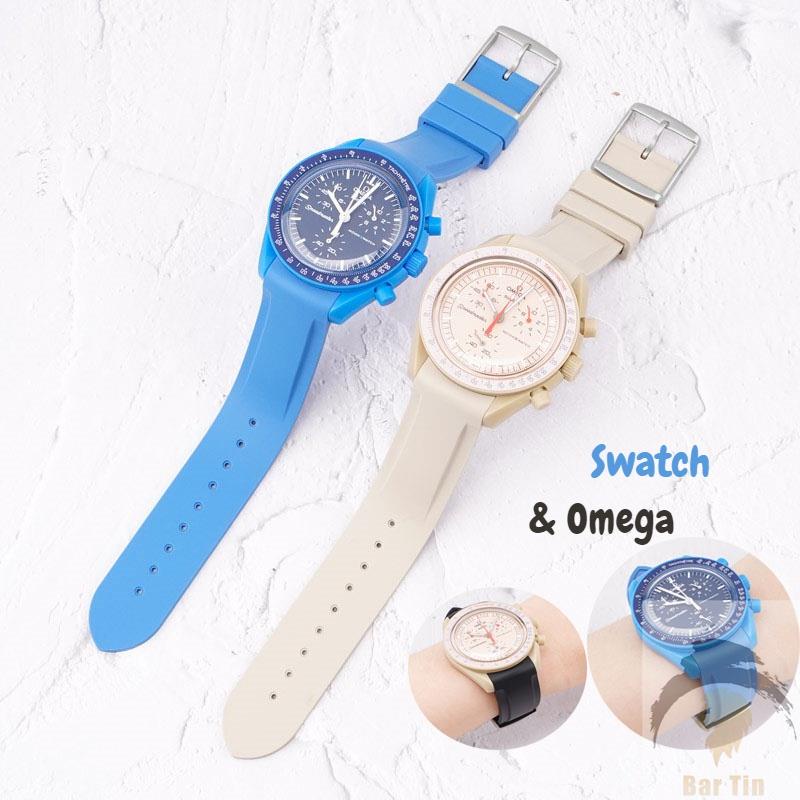 熱銷 現貨 20 毫米橡膠錶帶, 適用於 Omega X Swatch co-branded MoonSwatch 男士