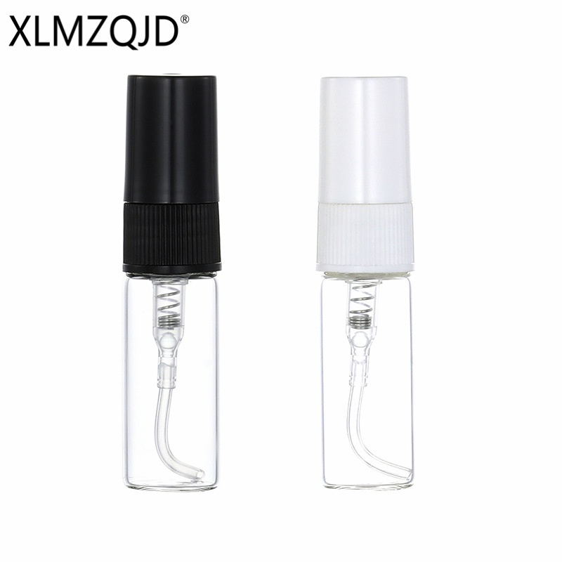 10個起賣 XB303-3ml迷你小樣黑白蓋玻璃香水瓶/分裝瓶/噴霧瓶/按壓空瓶