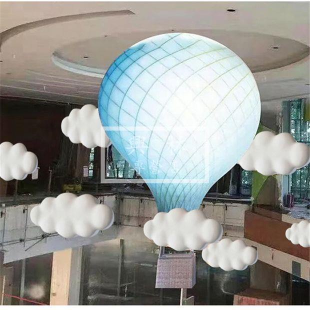 ✨XL推薦好物👍泡沫真立體云朵熱氣球店鋪櫥窗商城中庭4S吊飾掛件裝飾云彩道具