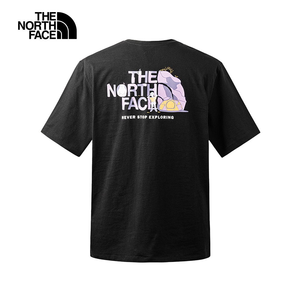 The North Face北面男款黑色趣味LOGO印花短袖T恤｜88BPJK3