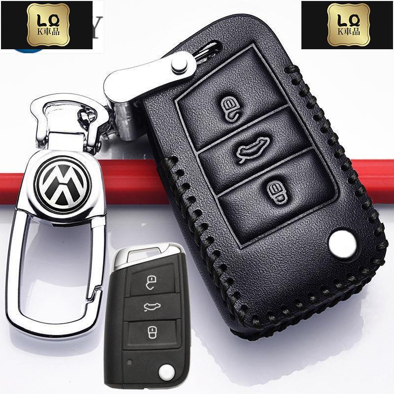 Lqk適用於車飾 VW 福斯鑰匙包保護皮套釦環Puls POLO 車福斯 VW SHARAN CADDY MULTIVA