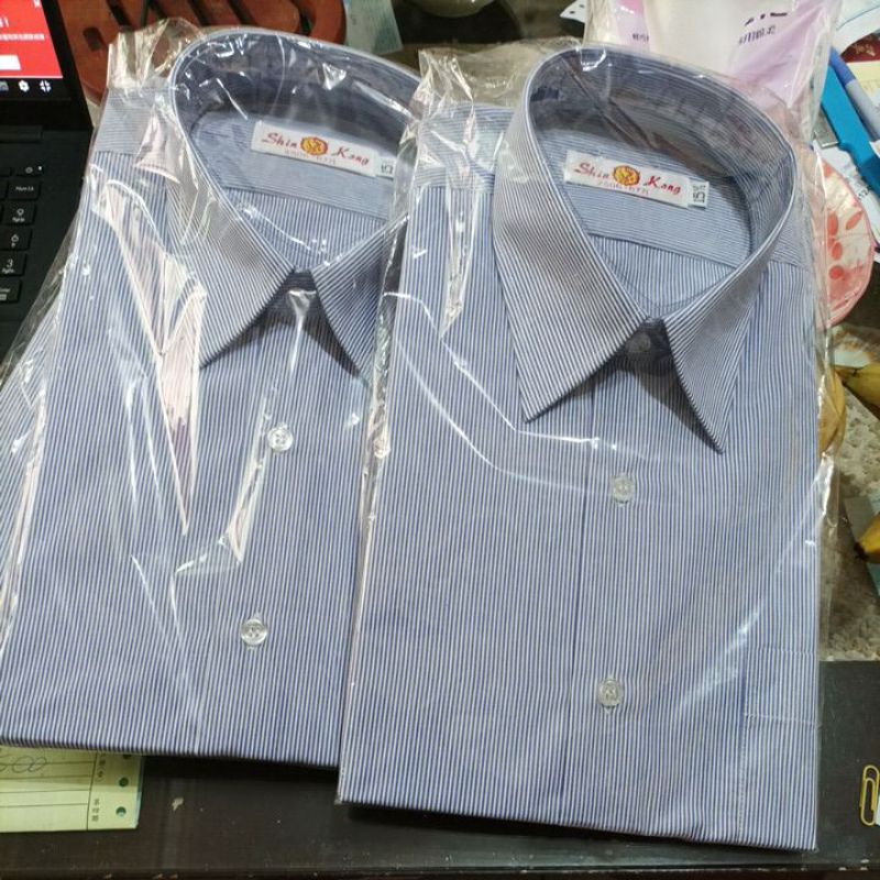 辦公室專用製服條紋襯衫