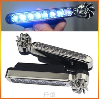 全店免運 七彩風能燈 日行燈 風動 LED 風力發電 免接線 不用電 車頭輔助燈 防水 環保 中網 前保險槓 仟億