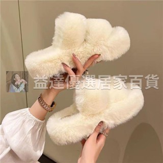 益達百貨🔥毛毛拖鞋女外穿新款韓版ins潮鞋秋冬家用家居棉拖鞋子春夏季