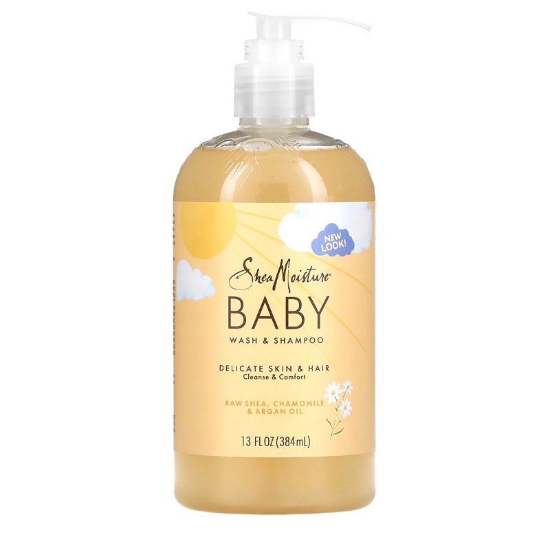 【台灣現貨】SheaMoisture 嬰兒洗髮水 洗髮精 含乳清和沒藥，13液量盎司（384 毫升）