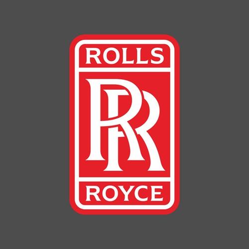 英國 勞斯萊斯 Rolls Royce 飛機引擎公司 防水防曬3M貼紙 徽章 筆電 行李箱 安全帽貼 尺寸88mm 紅色