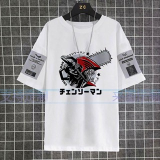 鏈鋸人 衣服 動漫衣服男女2023新款夏季圓領短袖二次元電鋸人動漫周邊T恤 R6FB