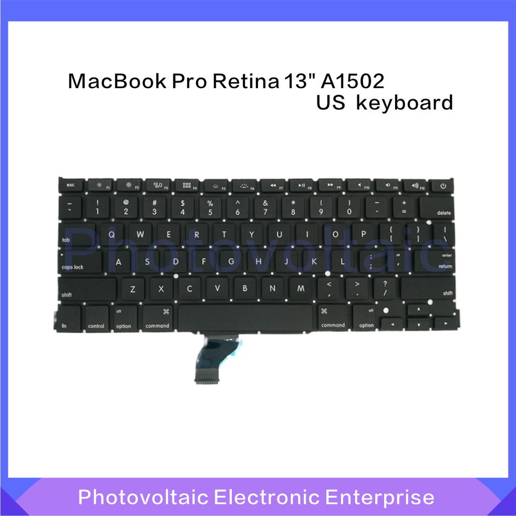 【全新】適用於Macbook Pro Retina A1502鍵盤US（小回車）鍵盤背光螺絲2013 -2015年