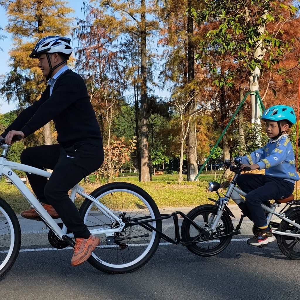 熱賣  兒童拖車親子單車自行車兒童車小孩折疊式大童雙人孩子fdws店