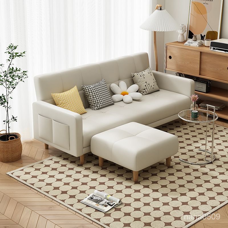 【沙發 熱銷】可折疊科技佈沙髮床一體兩用客廳臥室簡易出租屋用小戶型現代簡約 QUYB