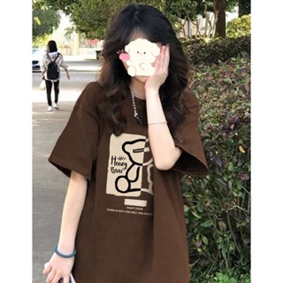 【鹿向南】100%純棉T恤 韓版上衣 短袖上衣 oversize t恤 ins 風 歐美上衣 女生上衣 短袖t恤 寬鬆