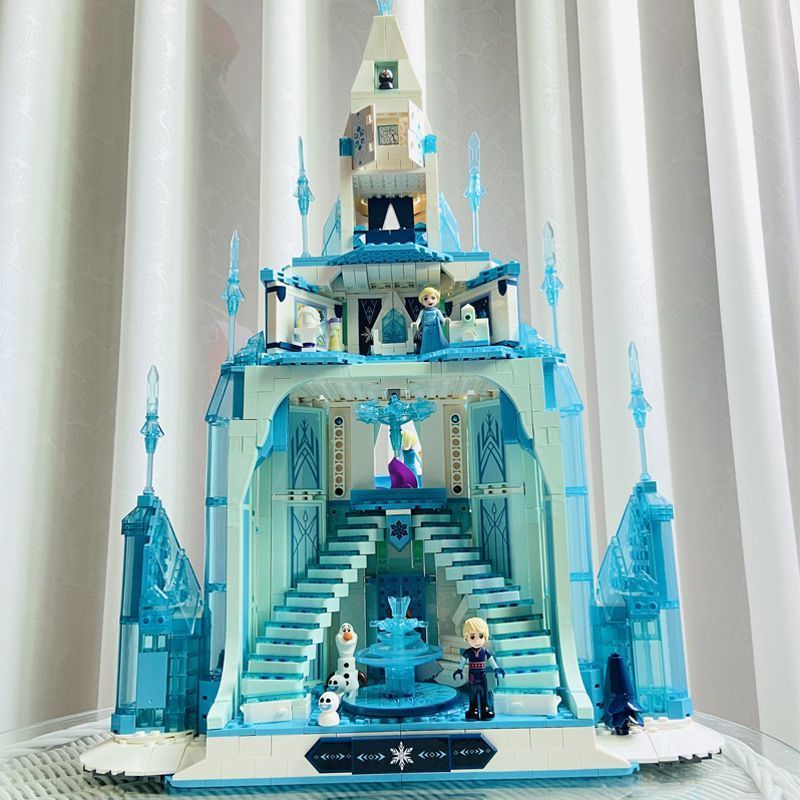 冰雪奇緣兼容積木兼容樂高43197冰雪奇緣迪士尼城堡積木拼裝女神節送女朋友的禮物