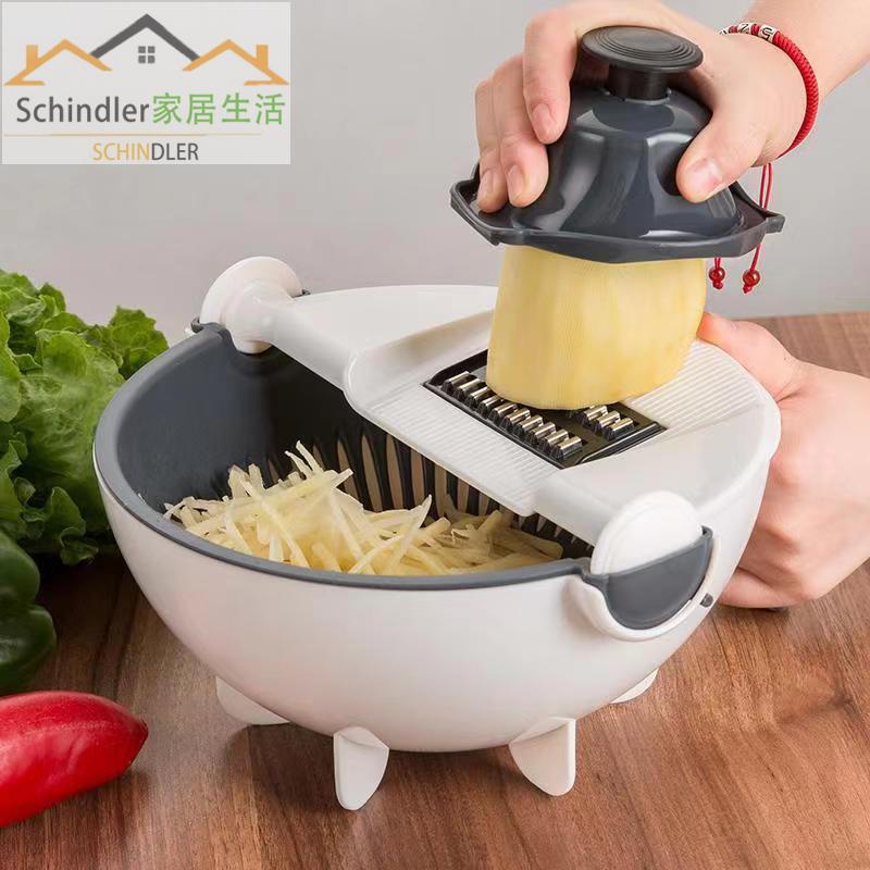 廚房切菜神器 切蔥機 多功能切片器 切菜器 切絲器 刨絲器切土豆絲 擦絲器 濾水器 刨絲機