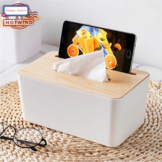 Home Kitchen Wooden Tissue Box Solid Wood Napkin Paper Holde
