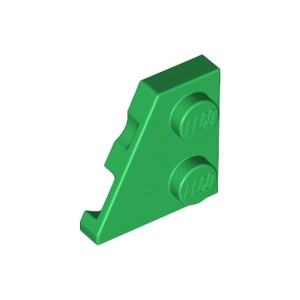 [樂磚庫] LEGO 24299 楔形 平版型 綠色 2x2 6385276
