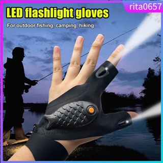 LED Lighting Repair Finger Lamp,Night Light Fishing Gloves,L