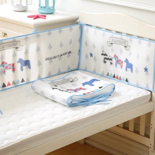 床圍 床圍 嬰兒床床圍夏季透氣網3D透氣夏季寶寶嬰兒床上用品拚接床圍防撞