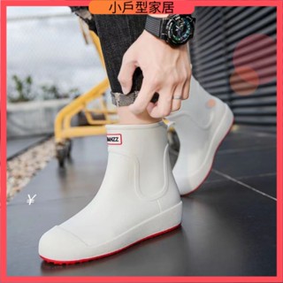 雨鞋 防滑雨鞋 防水鞋 中筒雨鞋 防水防滑雨靴 高筒雨靴 長筒廚房膠鞋 日係時尚雨鞋女士防滑水鞋加絨保暖水靴短筒雨靴洗車