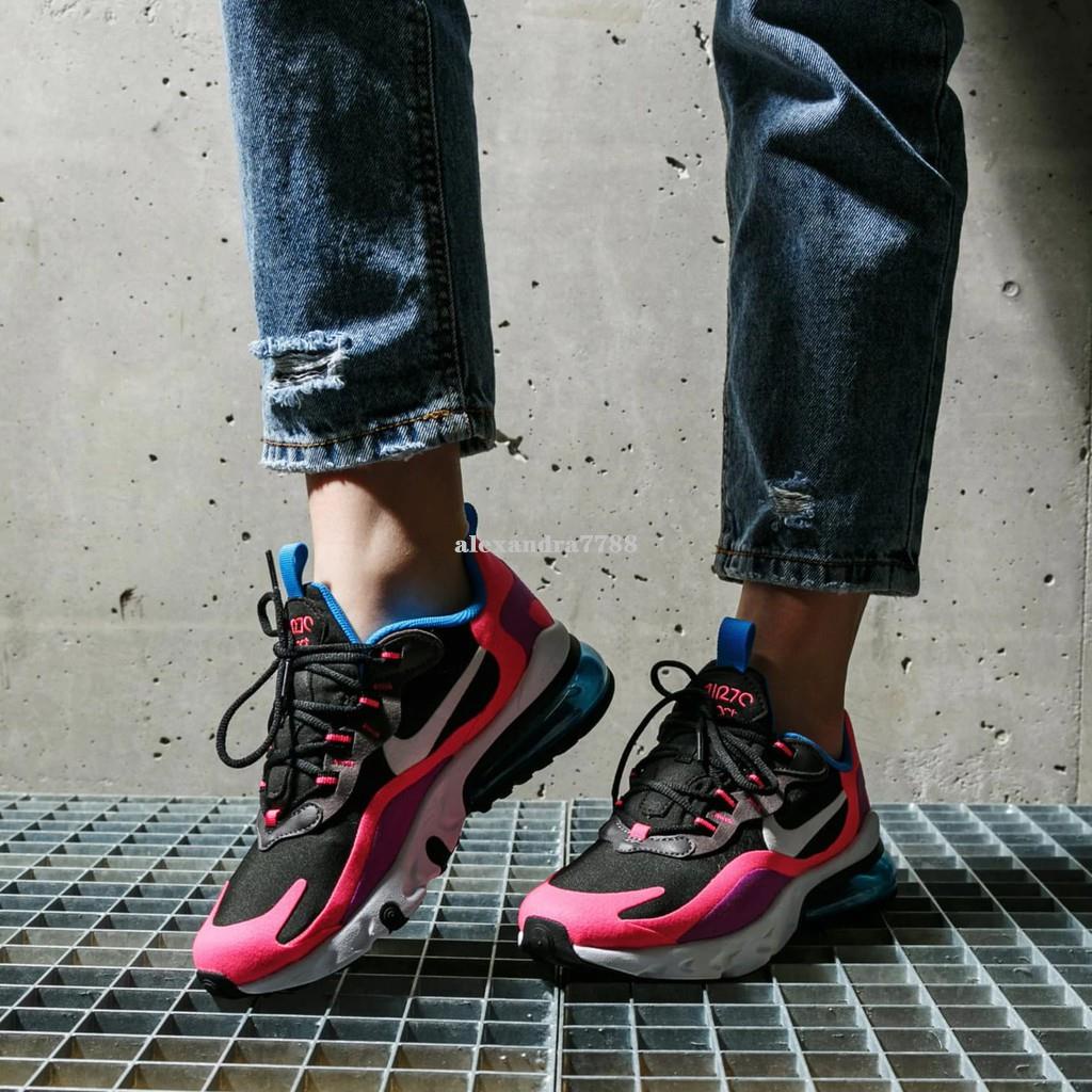 Nike Air Max 270 React 黑粉 大氣墊 運動百搭慢跑鞋BQ0101女鞋