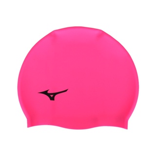MIZUNO SWIM 矽膠泳帽(游泳 戲水 海邊 沙灘 美津濃「N2JW914000-64」 桃紅黑