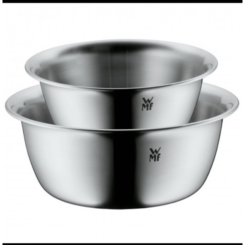 [全新] 德國雙人 WMF 不鏽鋼食物調理盆 二件組 (18公分和22公分) 調理盆 調理碗 料理盆 備料盆 烘焙盆