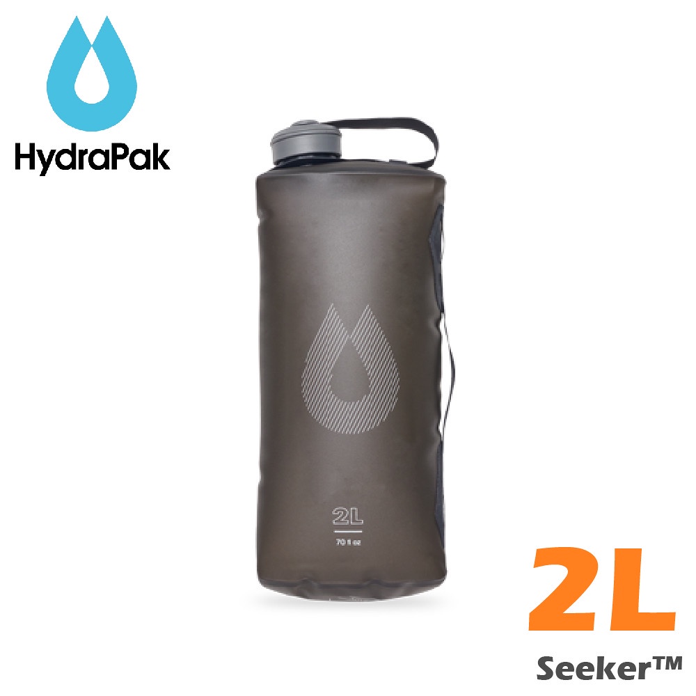 【HydraPak 美國 Seeker 2L 大容量軟式蓄水袋《遠古灰》】A822/運動水袋/三鐵/馬拉松
