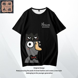Goose Goose Duck鵝鴨殺短袖t恤青少年狼人殺遊戲周邊半袖衫印花