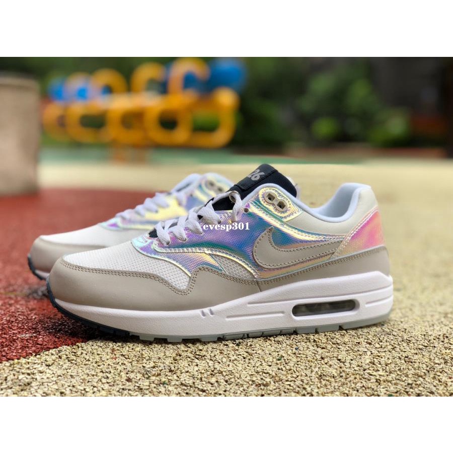 Nike W Air Max 1 AMD La Ville Lumière 漸層白 炫光 慢跑鞋 DQ9326-100