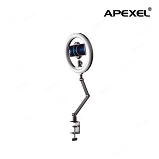 apexel 夾式俯拍補光燈 桌面補光燈 折疊支架套組 直播燈 夾式補光燈 直播補光燈 環形燈 攝影燈 網美燈 環形燈