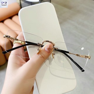眼鏡 無框近視眼鏡 新款無框過濾藍光眼鏡高顏值素顏男女商務眼鏡框學生顯瘦近視眼鏡