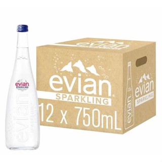 Evian 氣泡天然礦泉水 750毫升 X 12入 D137228 [COSCO代購5]