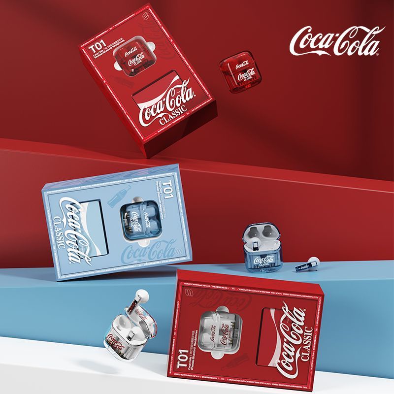 ♢【】名創優品Coca-Cola可口可樂耳機5.3運動降噪蘋果