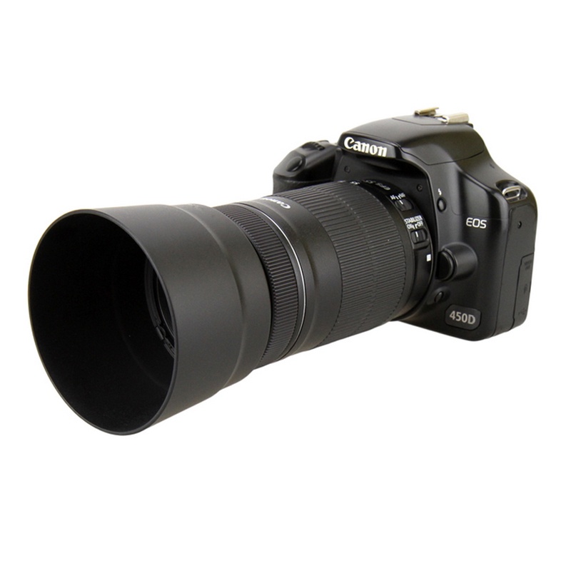 佳能EOS 70D 700D 750D單反配件55-250mm STM 遮光罩+UV鏡+鏡頭蓋【相機配件】
