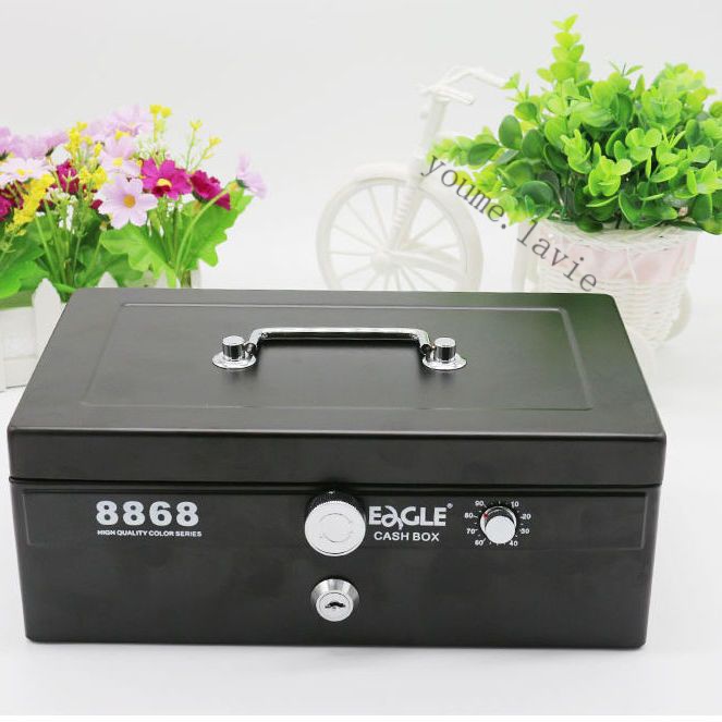 【采美生活】免運 益而高手提金庫 8868特大型金屬手提保險櫃密碼機械鎖收納盒錢箱