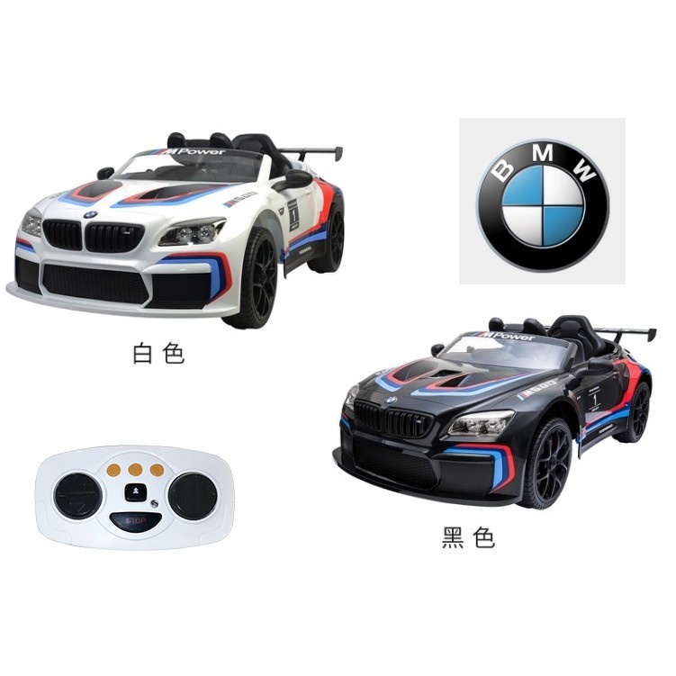 限量原廠授權寶馬BMW M6 GT3兒童乘坐電動車有搖擺遙控電動車軟胎2.4g搖控童車 充電器 充電線 電瓶 電池