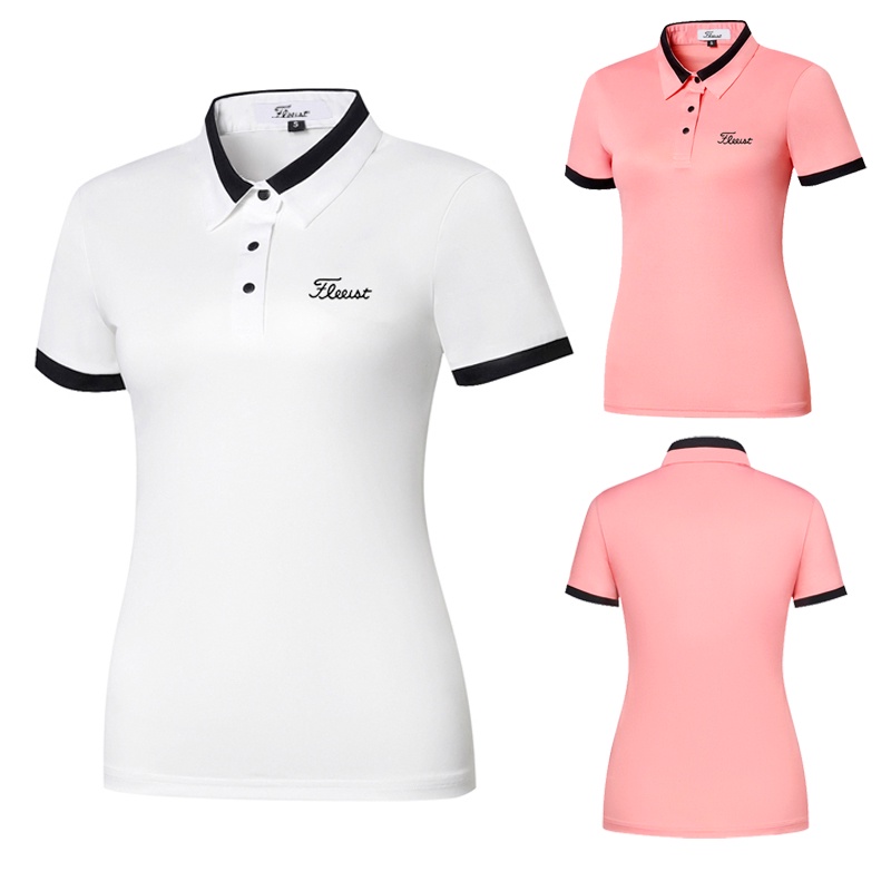 [Titleist】 夏季新款戶外運動緊身高爾夫服裝女上衣排汗吸溼短袖T恤球衣 時尚高爾夫