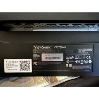 優派ViewSonic VP2780-4K螢幕電腦27吋螢幕顯示器HDMI可電視螢幕瑕疵出清二手高雄自取vs16006