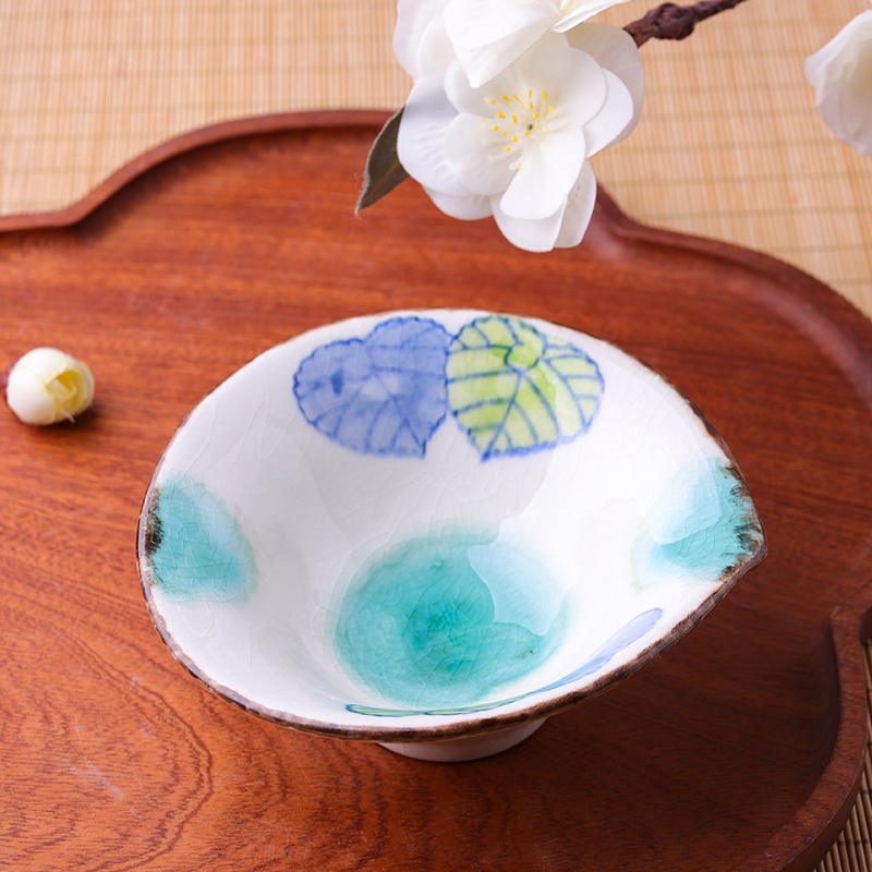 “陶色之家”日式餐具出口外貿陶瓷小菜碗手繪異形盤子水滴碗小份沙拉碗前菜碟.K8