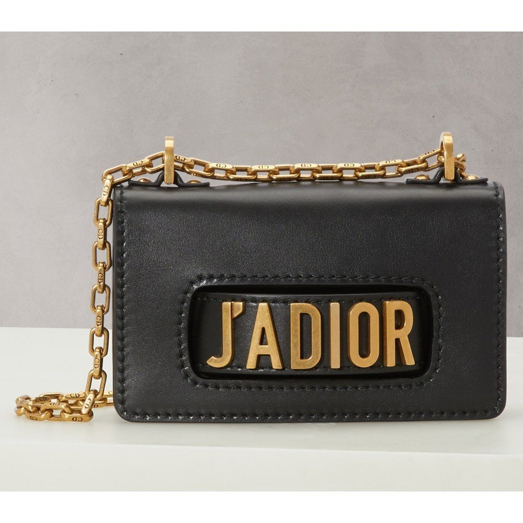 二手Dior迪奧/法國代購/新款黑色金扣Jadior鏈條單肩包 有現貨