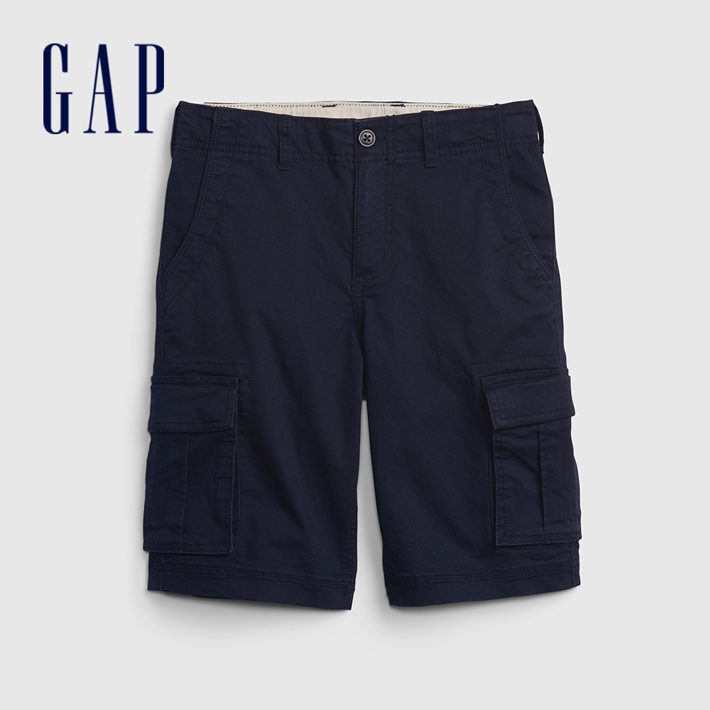 Gap 男童裝 工裝直筒短褲-海軍藍(824898)