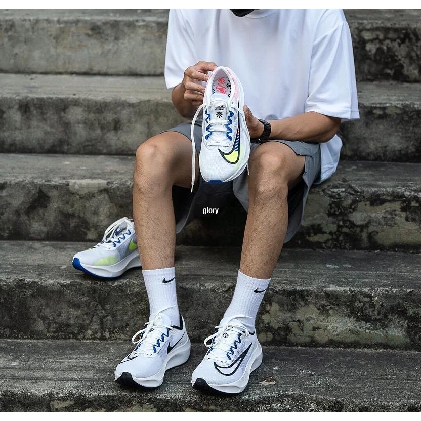 NIKE ZOOM FLY 5 白黑藍 超彈輕盈跑步鞋 男鞋 DZ2769-101