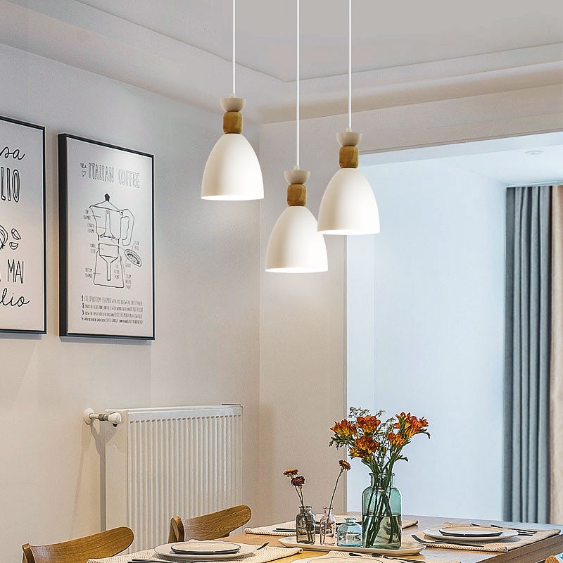 【熱銷熱銷】北歐餐廳吊燈三頭馬卡龍個性簡約現代吧檯燈具家用創意飯廳餐桌燈