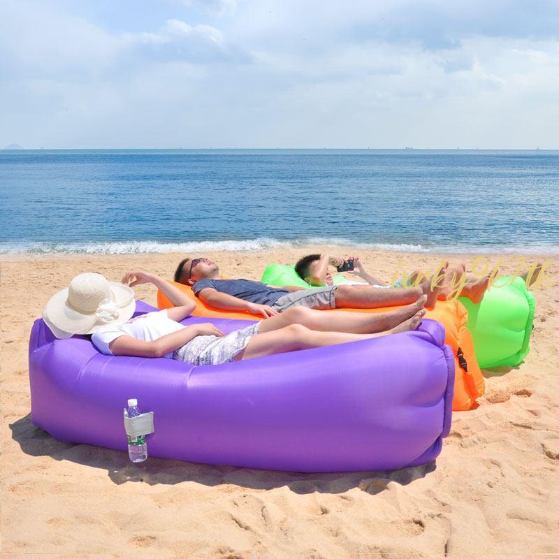 空氣沙發 戶外懶人充氣沙灘床空氣沙發午休睡袋音樂節氣墊床墊便攜單人露營