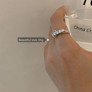 愛心皮帶扣戒指女時尚個性百搭食指戒小眾設計感開口可調節指環ins風簡約法式氣質復古韓國戒圈戒指韓版韓式開口對戒指環時尚