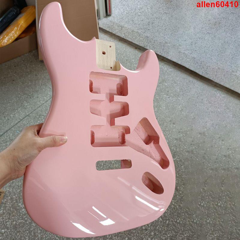 ♡爆品限量♡☽☽ST粉色琴體 電吉他琴身楊木樂器DIY專業學生吉他桶改裝配件