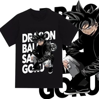 七龍珠衣服 七龍珠 卡通潮牌七龍珠貝吉塔孫悟空高街ins週邊印花春夏圓領純棉短袖T恤 RAGV